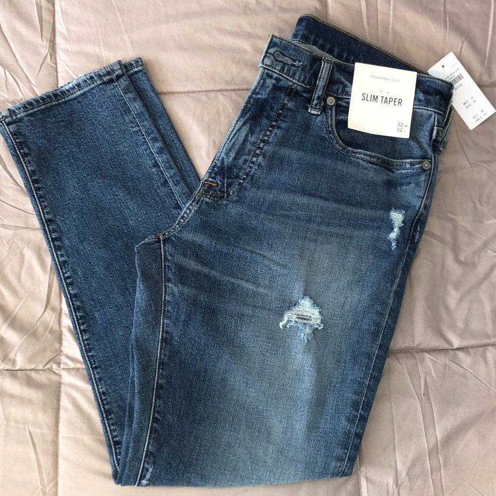 A&F Signature Stretch Slim Taper Jeans 32x32